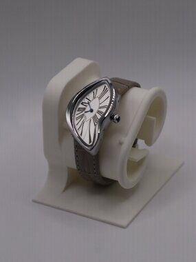 LOGA-LASS Watches – “The Crash” | Beige Steel Melting Watch for Women